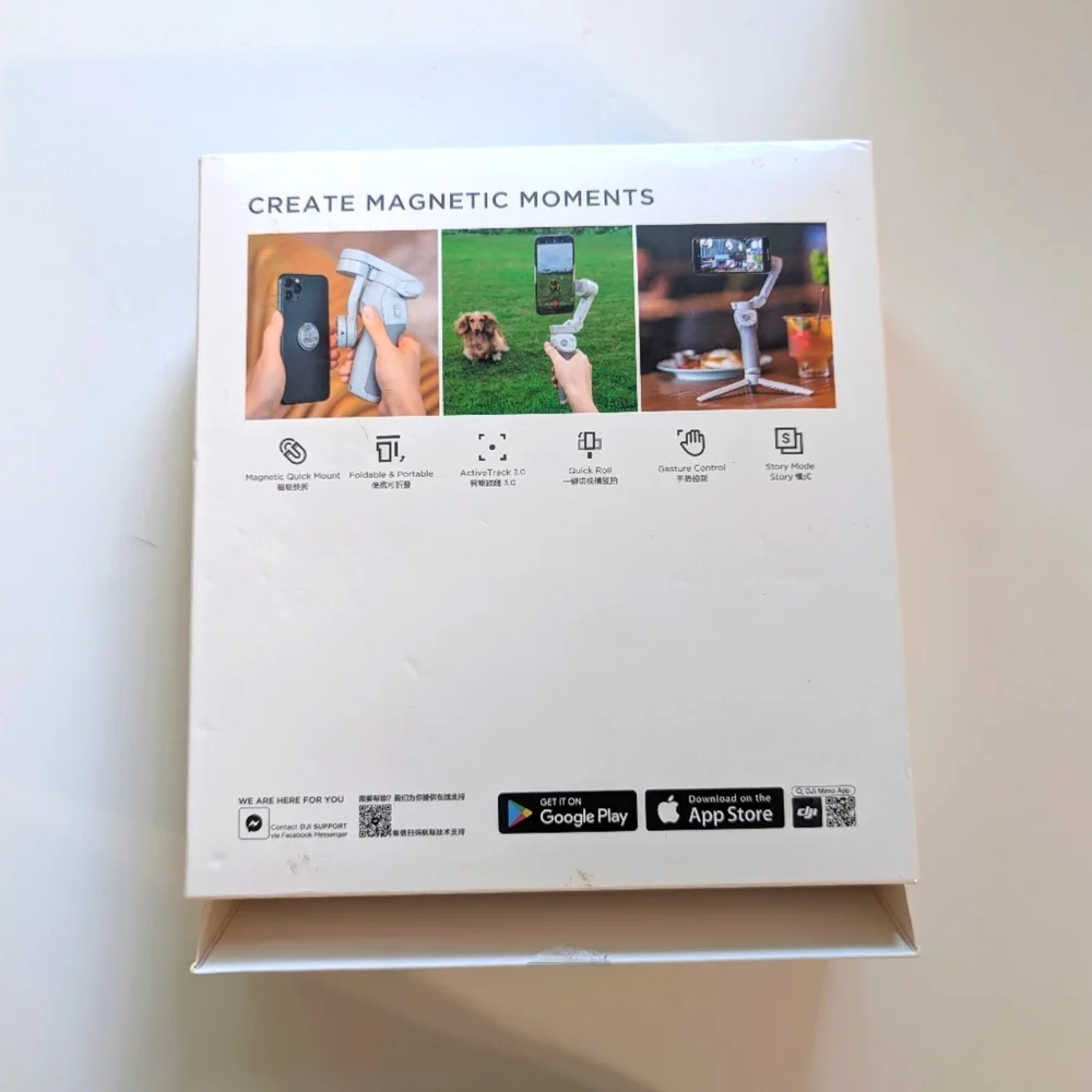 DJI OM 4 Smartphone Gimbal Stabilizer with Case & Manuals
